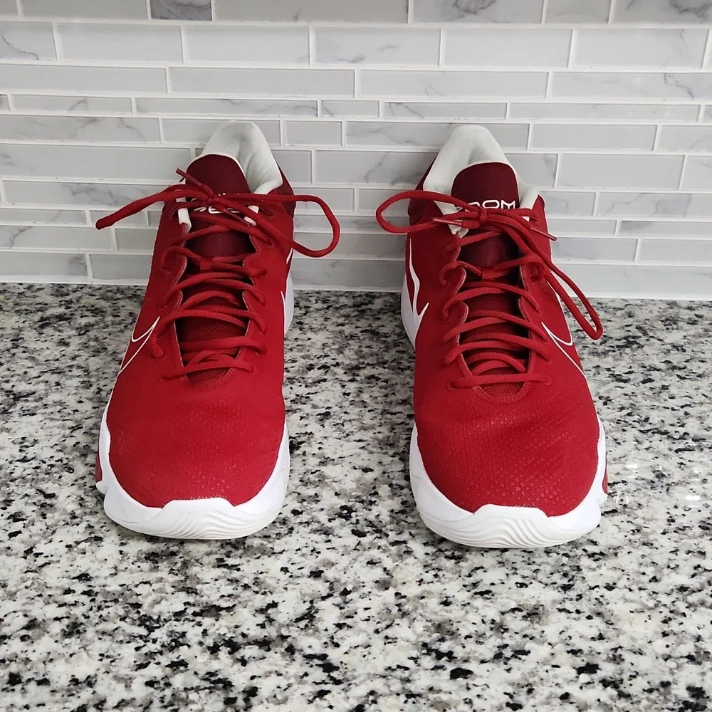 Red & White Nike Air Zoom Rize 2 TB Basketball Shoes sz 17 - CZ5023-602 sneakers - Picture 2 of 7